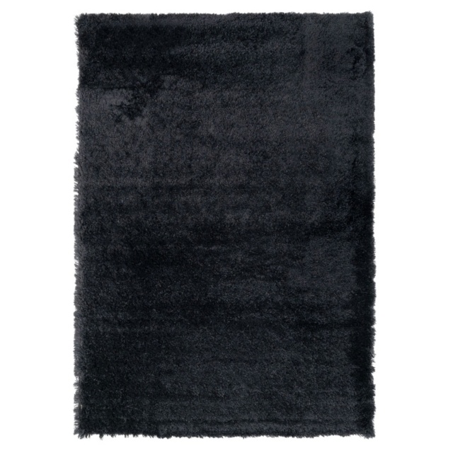 Kukoon Charcoal Grey Deep Pile Shaggy Living Room Area Rug 60Cm X 110Cm