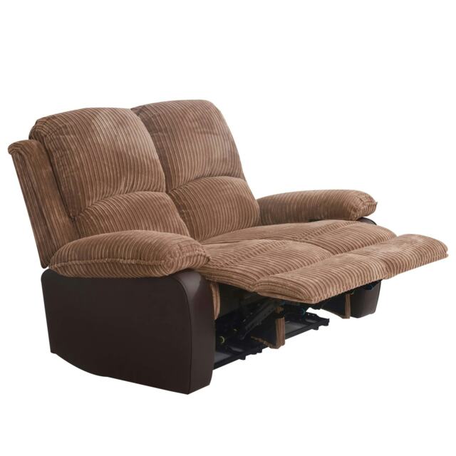 Jumbo Cord 2 Seat Reclining Sofa In Brown