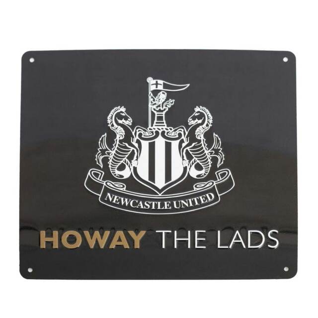 Newcastle United FC Howay The Lads Tunnel Sign - Black/White - One Size