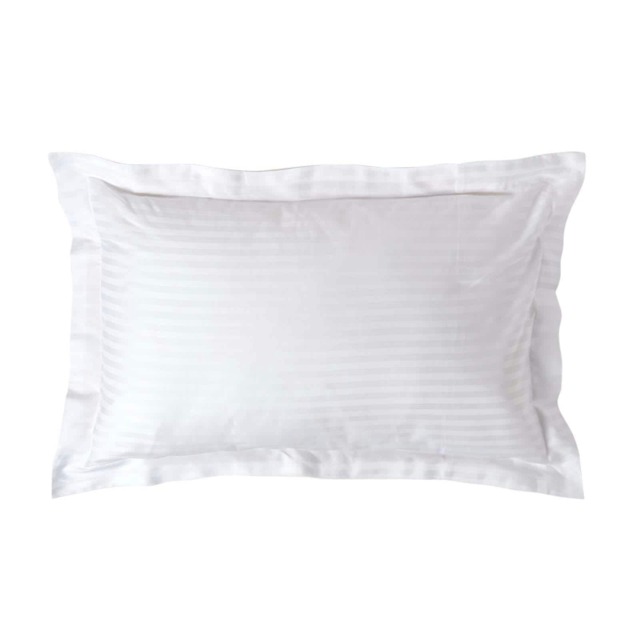 Homescapes White Egyptian Cotton Satin Stripe Oxford Pillowcase 330 TC