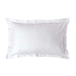 Homescapes White Egyptian Cotton Satin Stripe Oxford Pillowcase 330 TC