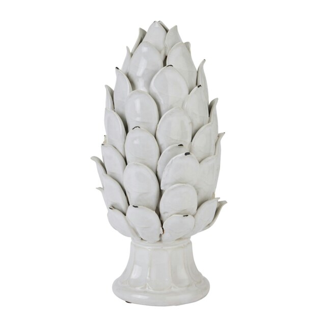 Hill Interiors Chianti Artichoke Ornament - White - 36cm x 19cm x 3.2mm