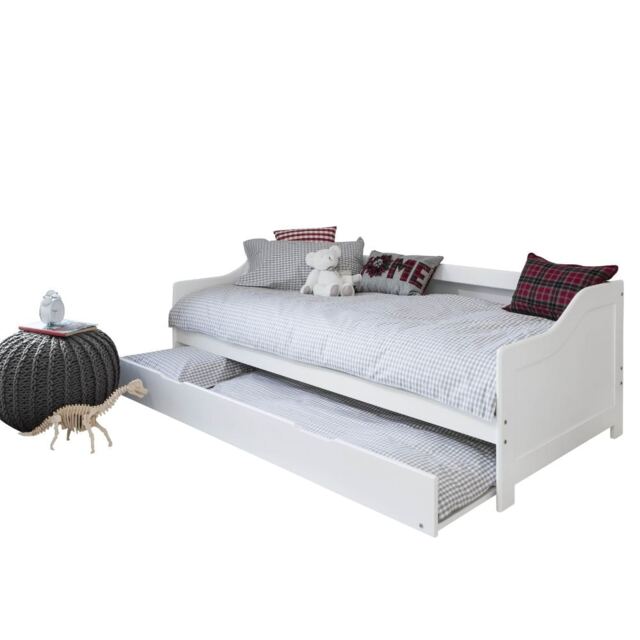 Hove Day Bed with Pullout Trundle in White
