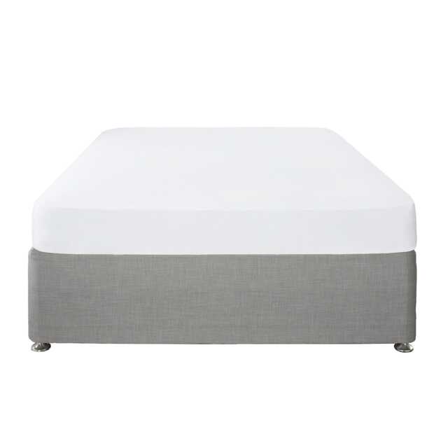 Serene Plain Dye Fitted Bed Sheet White