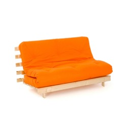 4ft Small Double Futon Mattress And Base Set in Orange