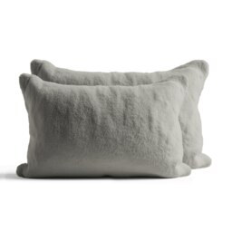 Teddy Bear Fleece Super Soft Cosy Pillow Case Pair Cream Cream
