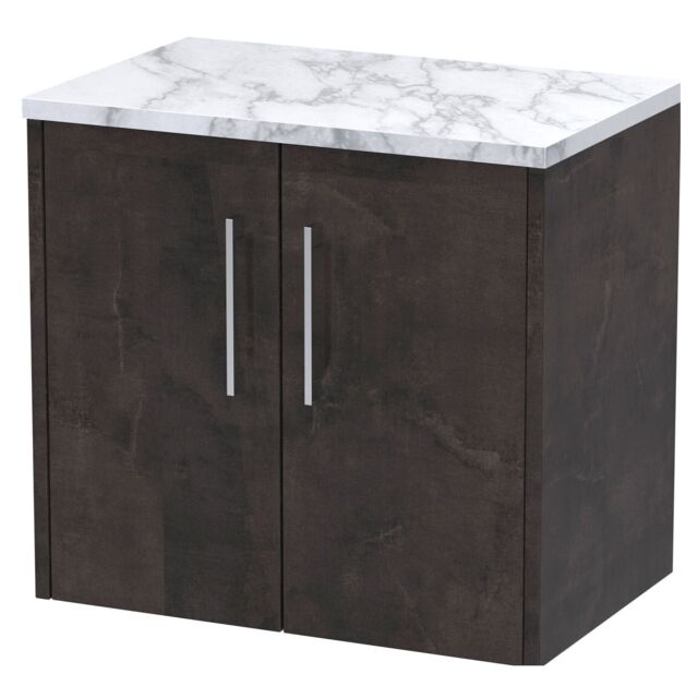 Balterley Winshill Contemporary 2 Door Wall Hung Vanity Unit with Laminate Worktop, 600mm