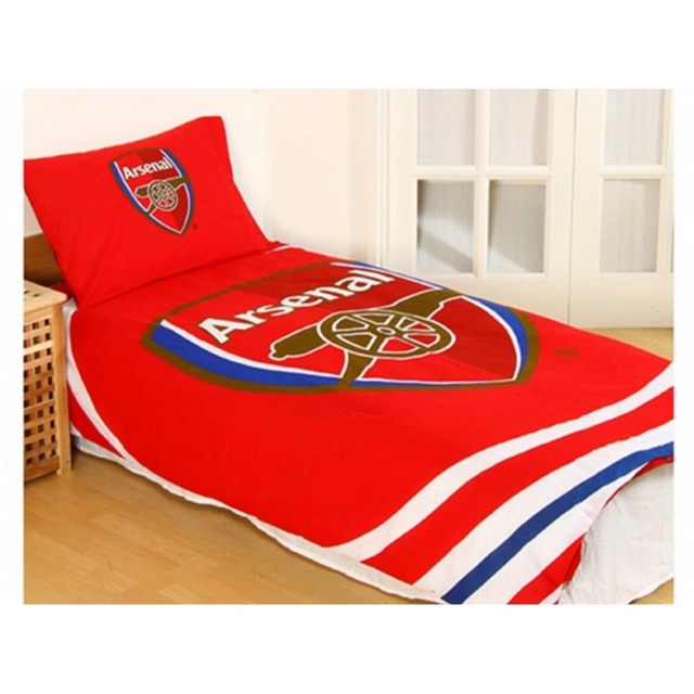 Arsenal FC Pulse Reversible Duvet And Pillow Case Set Red Red One Size 1