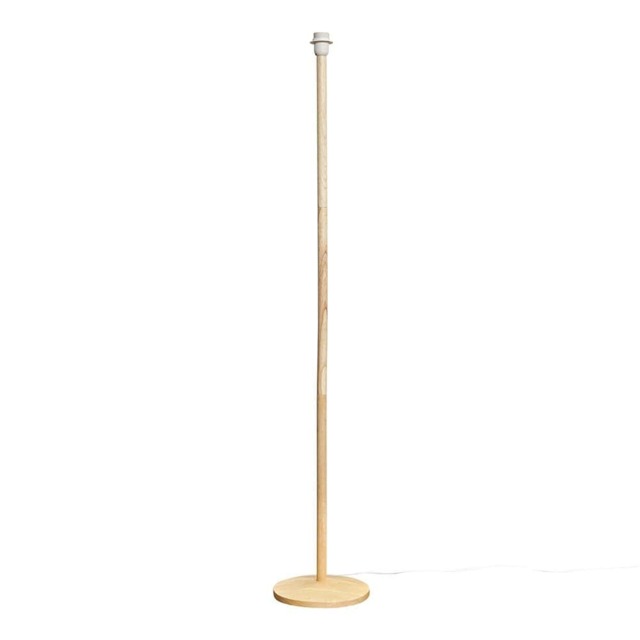 ValueLights Single Stem Natural Light Wood Floor Lamp Base Brown