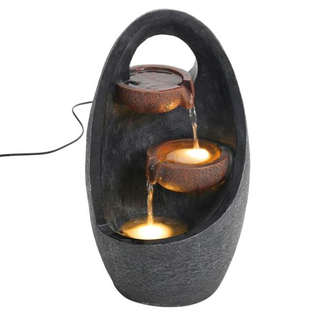 Living and Home Electric Water Feature Fountain Creative Egg Shape - Navy Multi