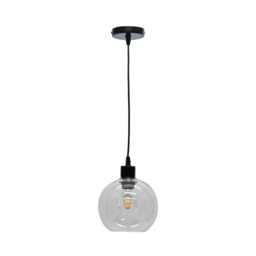 Barnum - Clear Glass Globe with Black Pendant Fitting Clear Clear 1