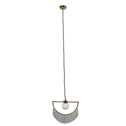 ValueLights Jupiter Art Deco Polished Brass Ceiling Light Pendant Gold