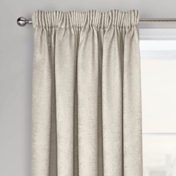 Velosso Westwood Dimout Pencil Pleat Curtains - 117cm x 137cm Cream