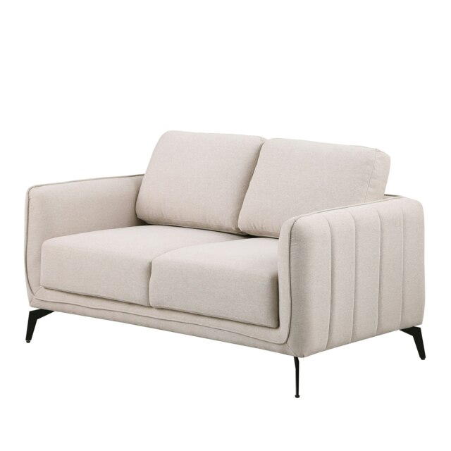 Oslo Modern Scandi Style Fabric Living Room 2 Seater Sofa (Beige)