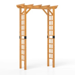 COSTWAY Garden Arch Wooden Arbor Outdoor Wood Trellis