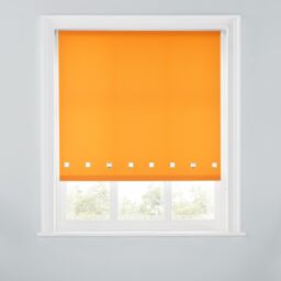 A.Unique Home Premium Quality Trimmable Square Eyelet Window Roller Blind - 4FT - ORANGE - 120CM (W) x 170CM (L)