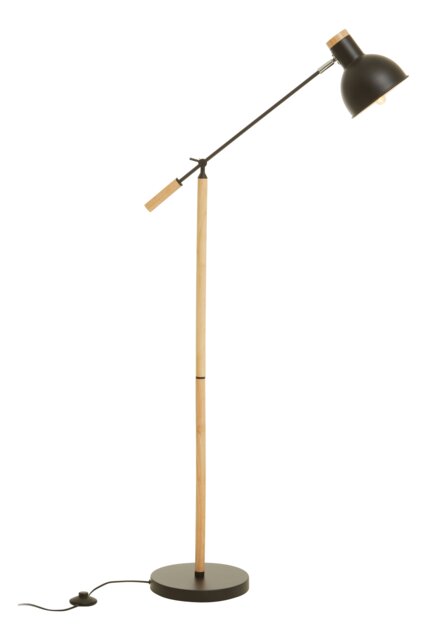 Interiors by Premier Matte Black Floor Lamp, Easy to Assemble Bedside Table Light, Eco-friendly Lamp for Table, Living Room