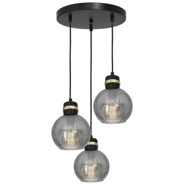 Milagro Pendant Lamp Omega Black / Gold 3XE27