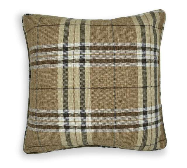 Classic Check Cushion - 43cm x 43cm Cream Natural
