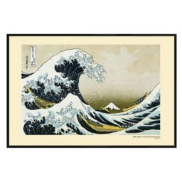 Gloss Black Framed The Great Wave off Kanagawa, 1831-33 Maxi Poster Multi