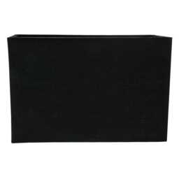 Contemporary and Stylish Jet Black Linen Fabric Rectangular Lamp Shade Black Black 1