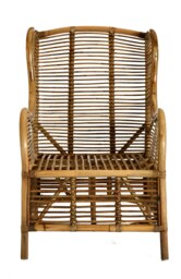 Interiors by Premier Grey Natural Kubu Rattan Chair, Eco-Friendly Rattan Outdoor Armchair, Easy to Clean Kubu Rattan Dining Chair