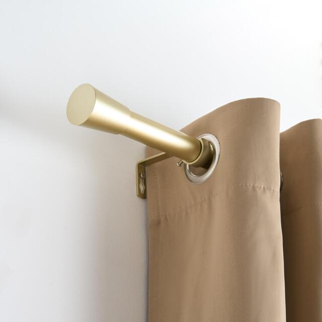 OHS Curtain Pole Extendable 28mm Metal Finnials Trumpet End Rod Fittings Bronze