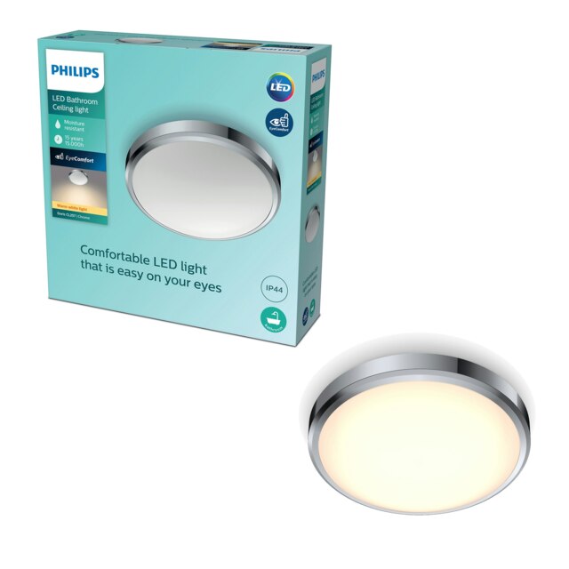 Philips LED Doris 17W Ceiling Light Chrome