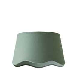 ValueLights Mabel Small Sage Scallop Linen Shade and Bulb