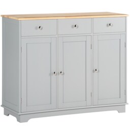 HOMCOM Sideboard Buffet Cabinet with Storage Cabinets and Drawers, Grey Grey Grey