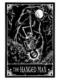 Black Gloss Framed Deadly Tarot The Hanged Man Maxi Poster Multi