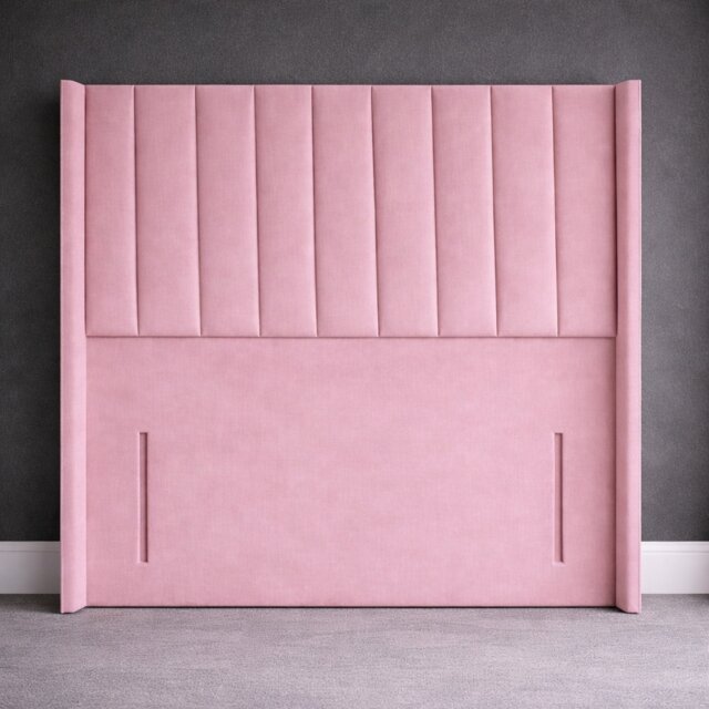 Wing Panel Floorstanding 5FT Kingsize Pink Conison 54inch Headboard