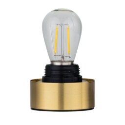 Porter - Satin Brass Battery Operated Lamp Base Only Gold Large 1