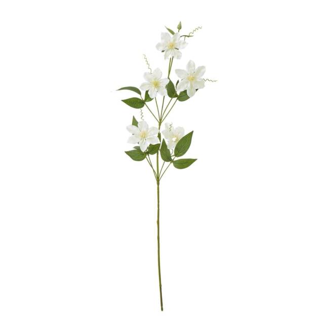 Hill Interiors Pearl Clematis Artificial Flower Spray - Cream - One Size