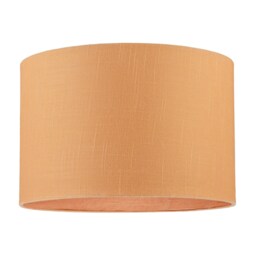Designer Soft Apricot Cream Textured Linen Fabric Circular Lamp Shade