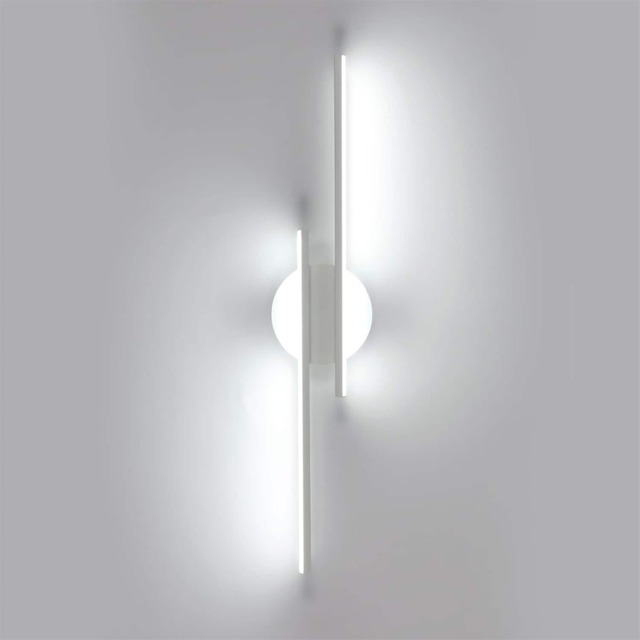Modern Linear LED Wall Light 60cm Cool White 6500K White