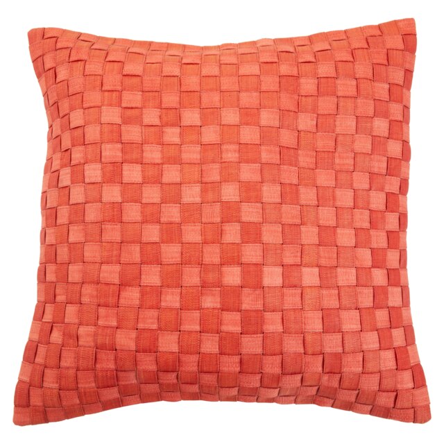 Abaca Weave Pattern Red Cushion Cover Red