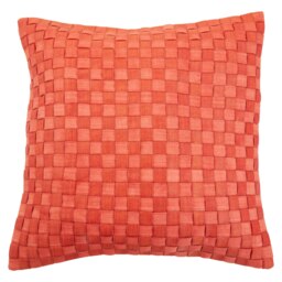 Abaca Weave Pattern Red Cushion Cover Red