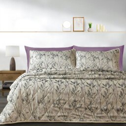 Intimates Wilder Luxury Jacquard Floral Quilted Bedspread Set Cream Natural Super King