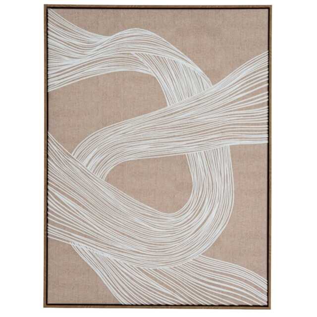 Clayre Line Art in Frame - Wood - L3 x W60 x H80 cm - Brown