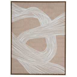 Clayre Line Art in Frame - Wood - L3 x W60 x H80 cm - Brown