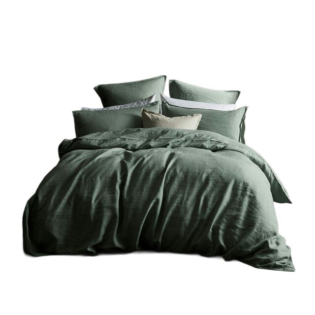 Martex Linen Duvet Cover Green - King