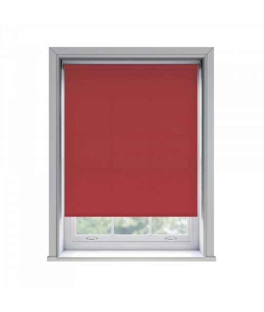 85cm No Drill Red Thermal Blackout Roller Blind (170cm Drop) Red