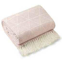 Zahra Blush Pink Blanket/Throw