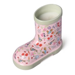 Peter Rabbit Pink Floral Wellington Boot Candle - Spring Bloom