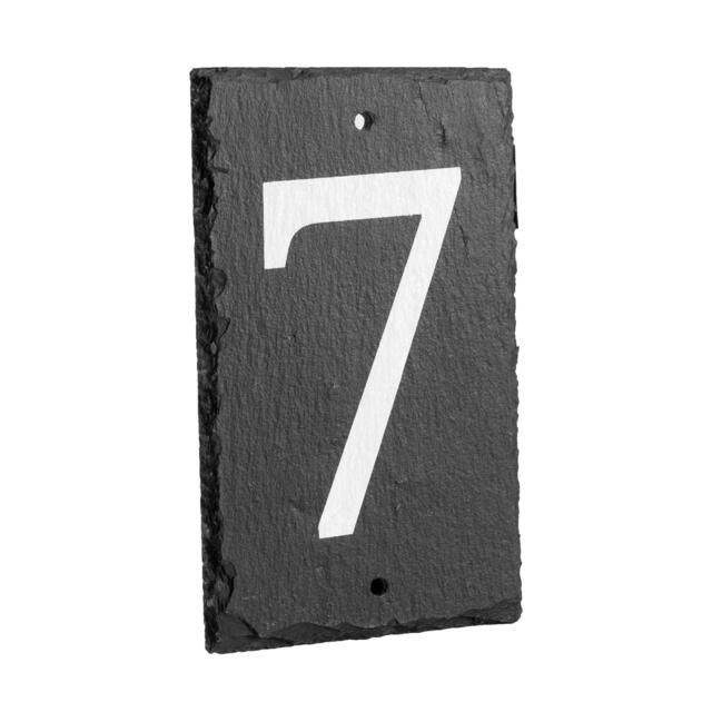 Nicola Spring Slate House Sign - 9 x 14.5cm - Number 7