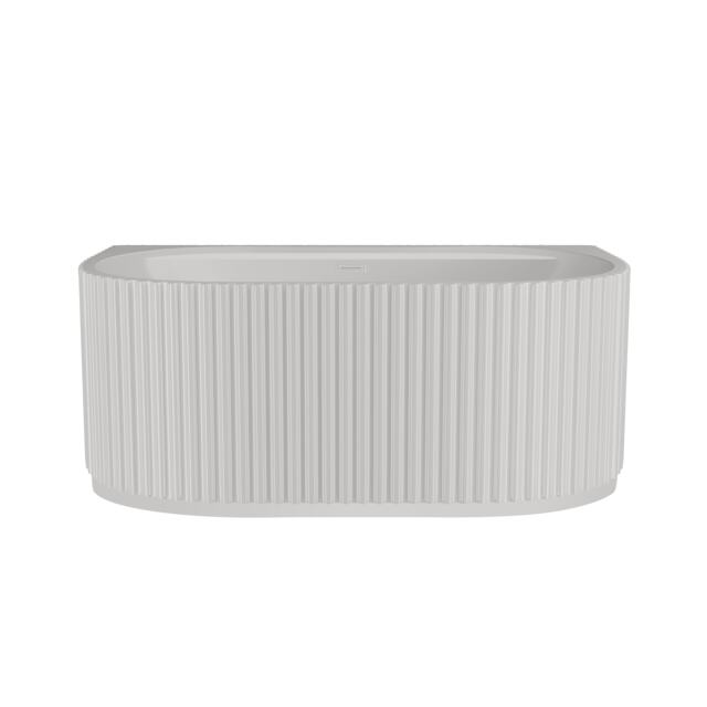 Balterley Contemporary Back To Wall Freestanding Bath with Ribbing from Balterley White White