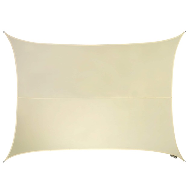 6m x 5m Rectangle Waterproof Ivory Sun Shade Sail