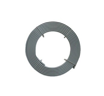 350cm Silver Coiled Streamline PVC Curtain Track Silver Silver