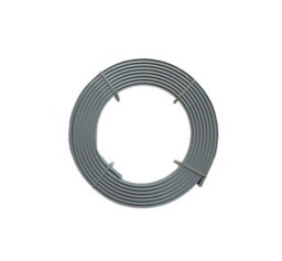 350cm Silver Coiled Streamline PVC Curtain Track Silver Silver